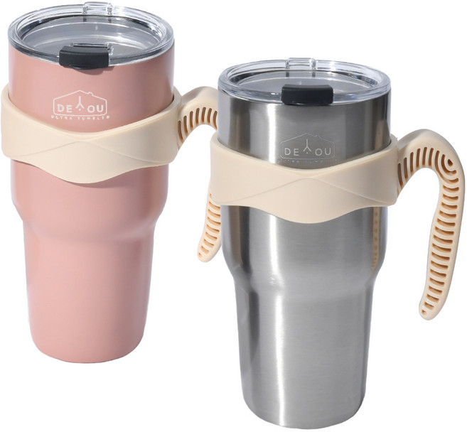 디유 울트라 텀블러, 핑크 + 실버, 900ml, 2세트