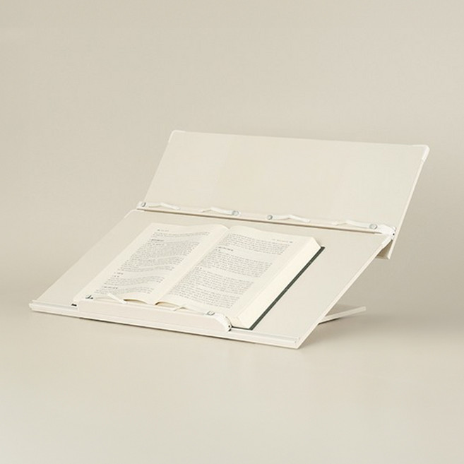 투코비 코마 15단 각도조절 2단 독서대 TC-R9-600, 화이트 크림