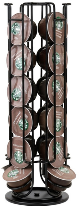 대한 네스 돌체 24구 회전 커피캡슐 홀더 보관함, 블랙, 1개