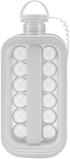 2合1 拉開式 冰球製冰壺 17格 ABS材質, 灰色, 1個