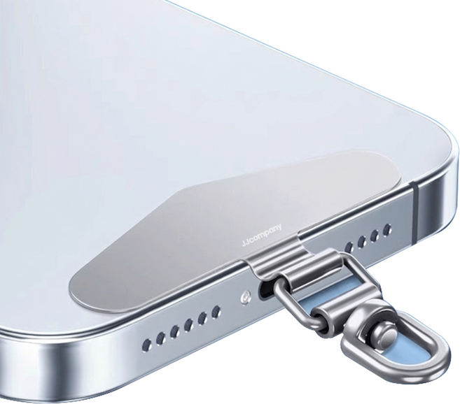 휴대폰 연결고리 360도 회전 핑거 스트랩 태그홀더, 실버, 1개