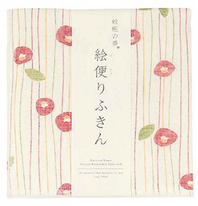 나랩 마루야마 프린트 키친크로스, 동백꽃, 1개