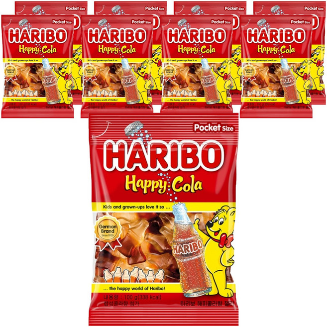 HARIBO 快樂可樂軟糖, 100g, 9個