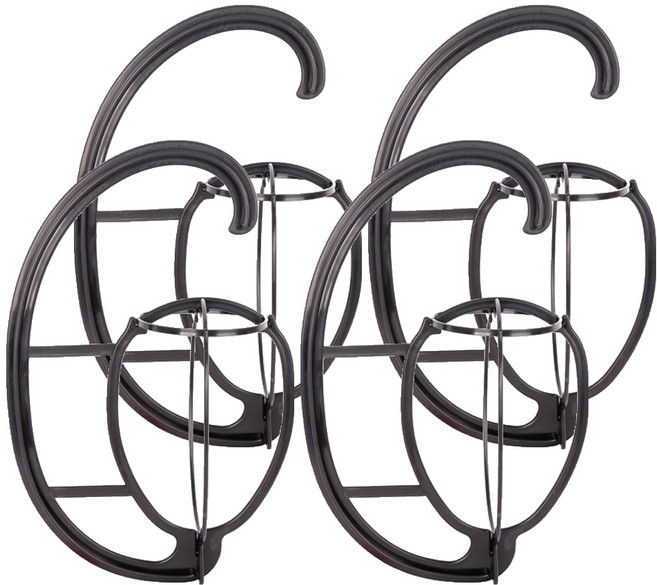 MEO 고급 가발 전용 거치대 옷장 헹거 걸이형 남녀 공용, 블랙, 4개