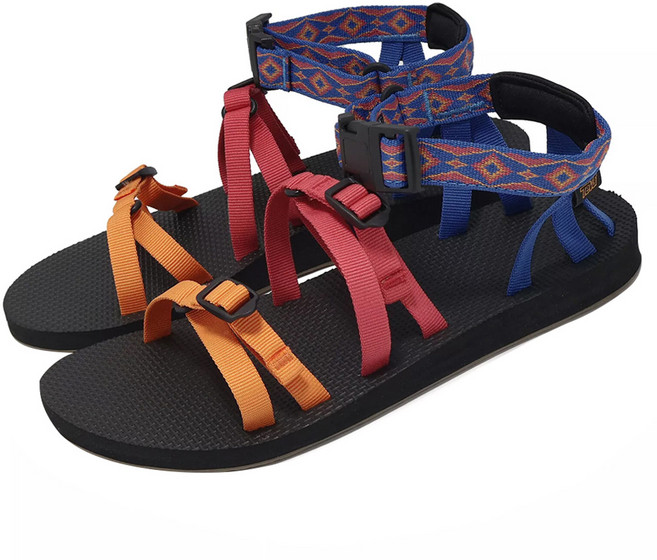 Teva Original Alp Revive 戶外機能織帶涼鞋 90年代復興, 260mm, 藍 + 紅 + 橘