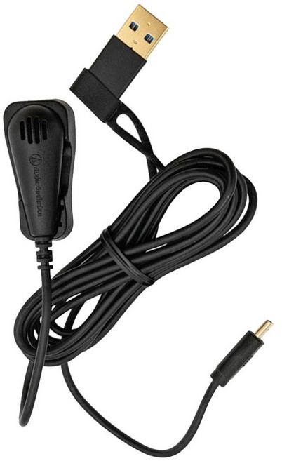 audio-technica 鐵三角 電容數位桌上平面型/領夾麥克風 原廠保固, ATR4650-USB, 黑色