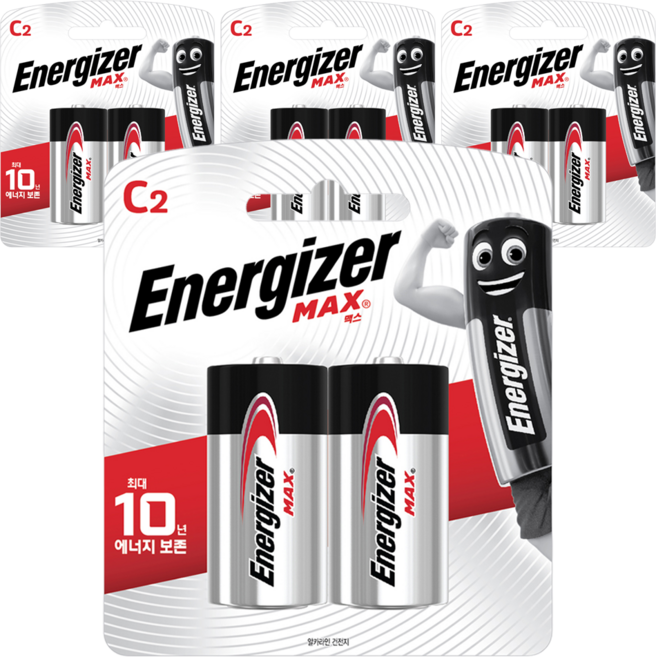 에너자이저 맥스 C형 건전지, 2개입, 4개