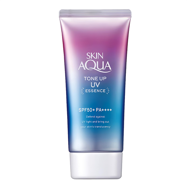 SKIN AQuA 水潤肌 台灣公司貨 柔光透亮防曬飾底凝露 SPF50+ PA++++ 薰衣草紫, 80g, 1瓶