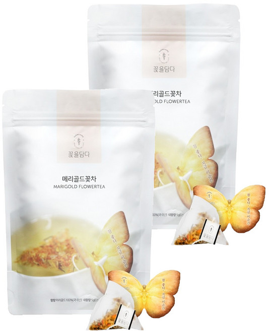 꽃을담다 나비티백 메리골드꽃차, 500mg, 10개입, 2개