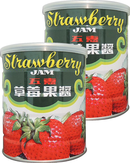 五惠 草莓果醬 早餐吐司/麵包抹醬, 900g, 2罐