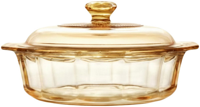 Corelle Brands 康寧餐具 Visions 晶鑽透明鍋 1.5L, 20cm, 黃色, 1個