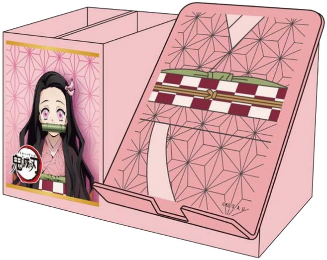 BANDAI DEMON SLAYER 鬼滅之刃 手機架 + 筆筒, 彌豆子 粉色, 1組