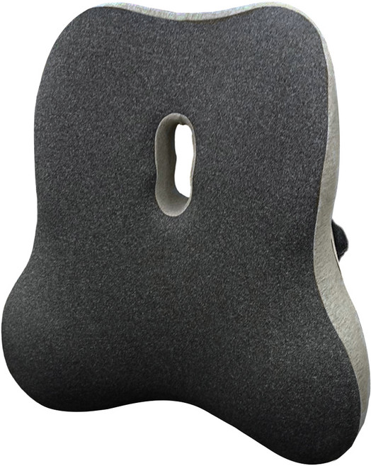 寢室安居 慢回彈太空記憶棉舒壓護腰靠墊, 深灰色 + 淺灰色