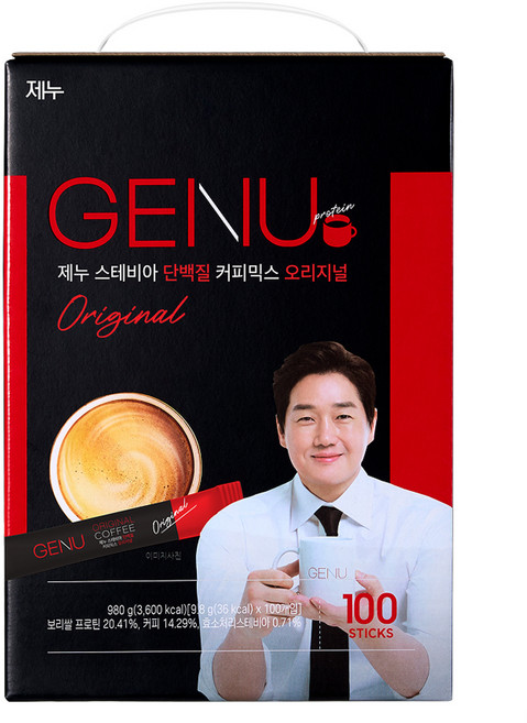 제누 스테비아 단백질 커피믹스 오리지널, 9.8g, 100개입, 1개