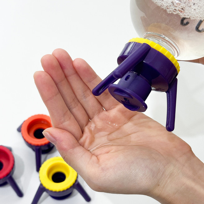 금깨비 알뜰절약 거꾸로캡 6p 세트, 옐로우+오렌지+레드, 1세트