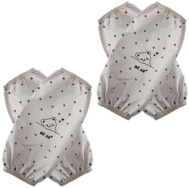 씨티컴퍼니 하트곰돌이 방수 토시 양쪽 2세트, 베이지