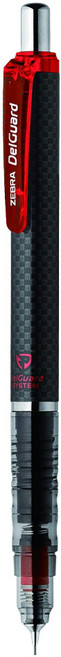 ZEBRA 斑馬牌 DelGuard P-MA85 仿碳纖紋不易斷芯自動鉛筆 0.5mm, 1支
