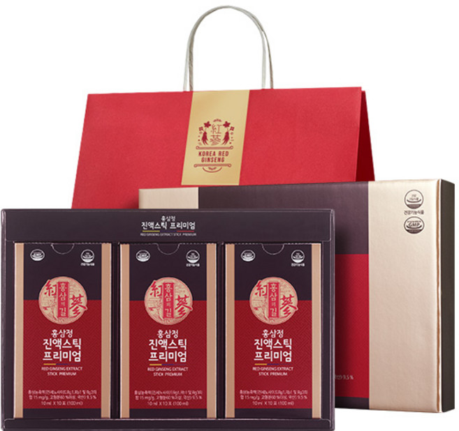 홍삼의길 진액스틱 프리미엄 + 쇼핑백, 10ml, 30개