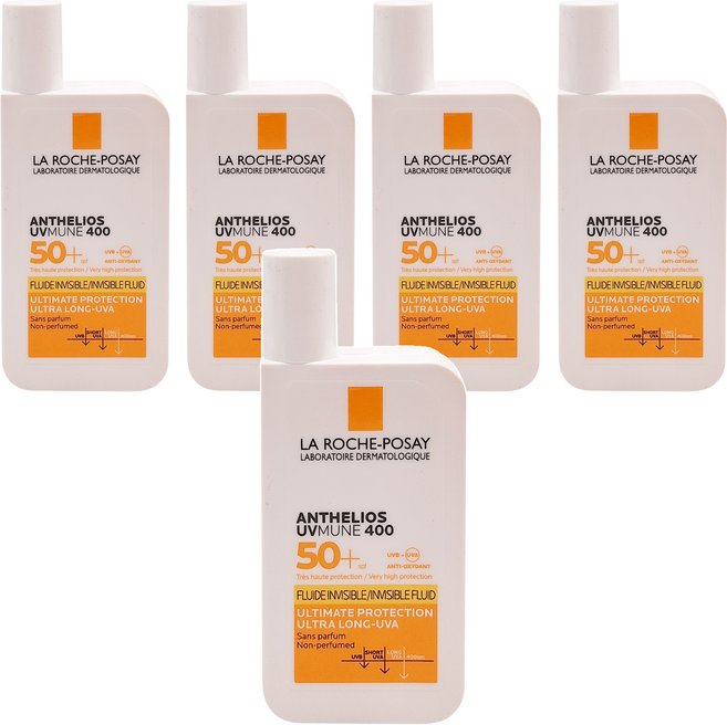 LA ROCHE POSAY 理膚寶水 安得利清爽極效夏卡防曬液 SPF50+ PA++++, 50ml, 5瓶
