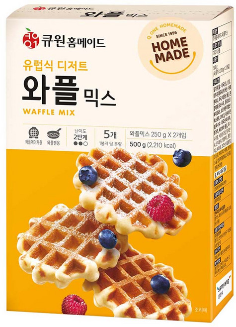 큐원 홈메이드 와플믹스, 500g, 1개