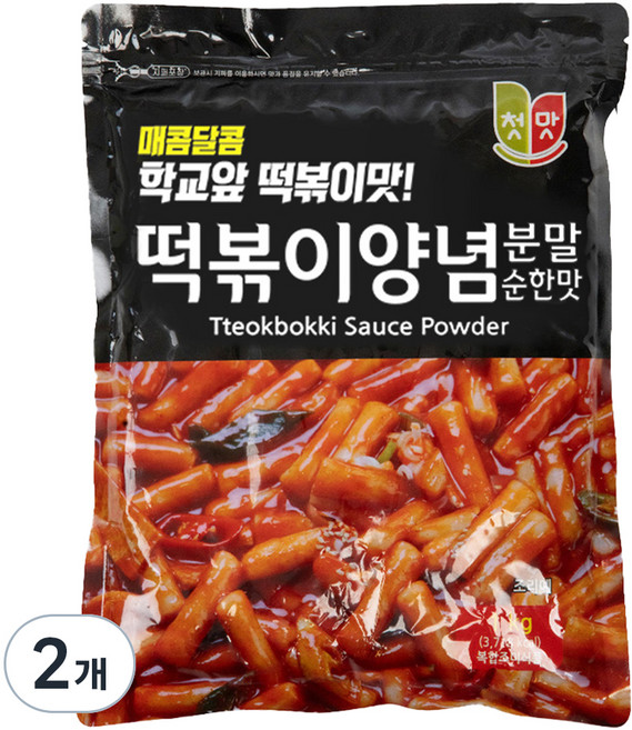 첫맛 떡볶이 양념 분말 순한맛, 1kg, 2개