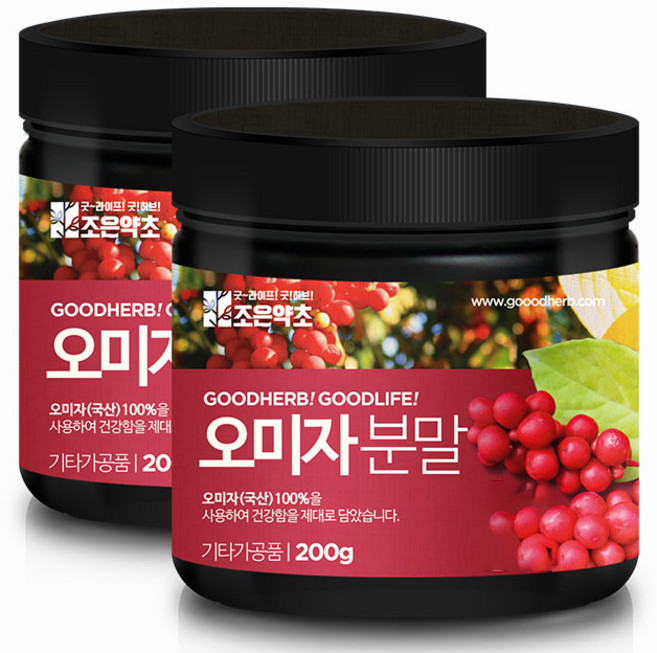 조은약초 오미자가루, 200g, 2개