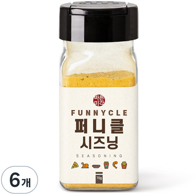 바른미각 퍼니클 시즈닝, 70g, 6개