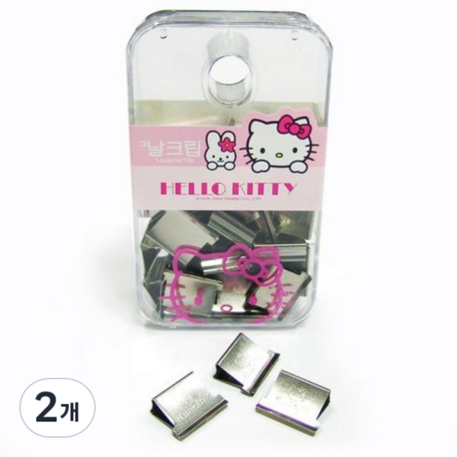 바이하츠 헬로키티 실버 날크립, 대, 2개