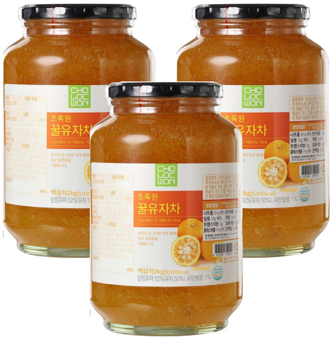 초록원_꿀유자차 2KG, 1개입, 3개