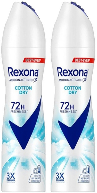 Rexona 蕊娜 制汗爽身噴霧 清新舒棉, 135ml, 2瓶