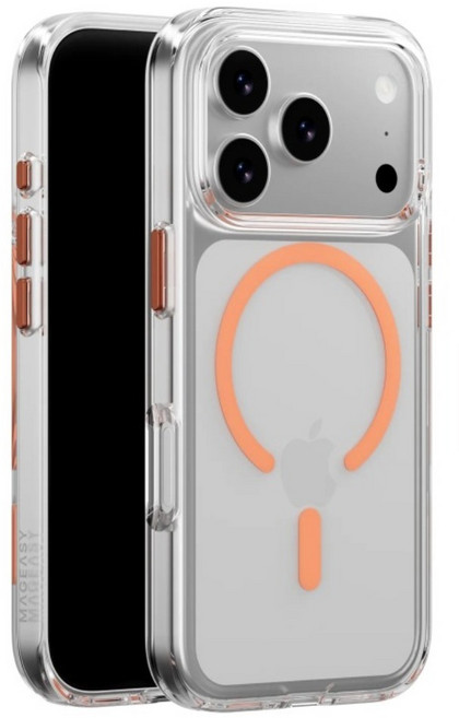 MAGEASY Bright M 手機 透明 保護殼 iPhone 17 PRO 超軍規 不發黃 珊瑚磁圈 盒損特價