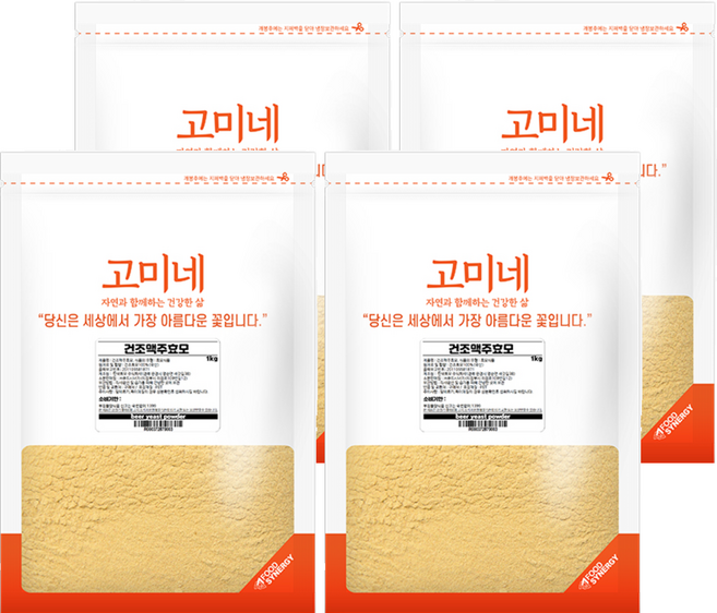 고미네 건조 맥주효모, 4개, 200g