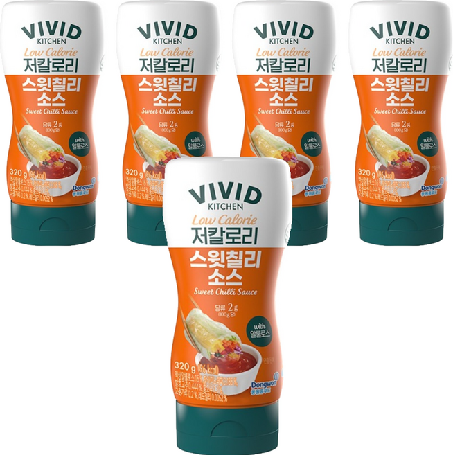 비비드키친 저칼로리 스윗칠리소스, 320g, 5개