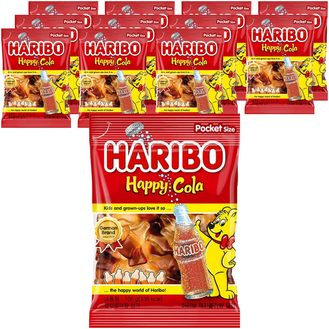 HARIBO 快樂可樂風味軟糖, 100g, 12個
