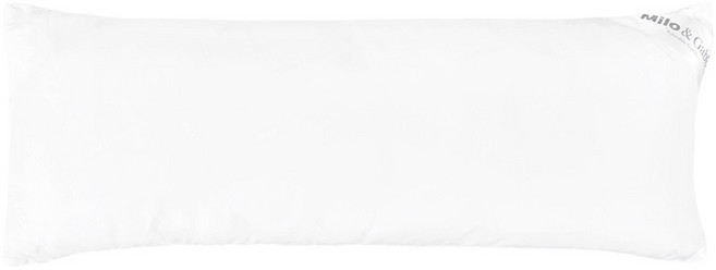 밀로앤개비 유아용 애착 동물 마이크로화이버 롱 베개솜, 화이트