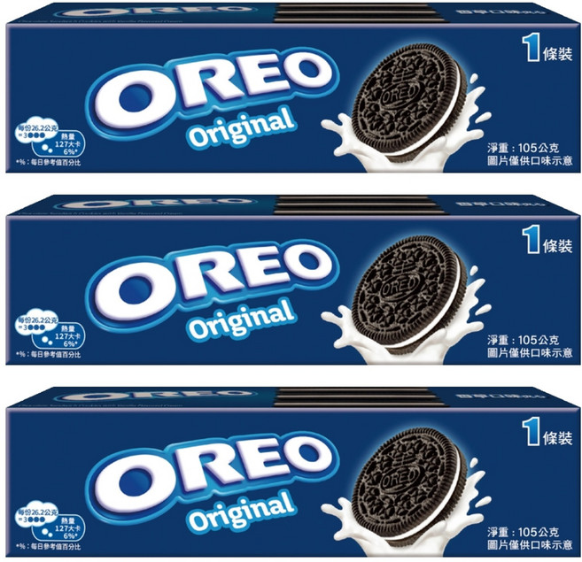 OREO 奧利奧 夾心餅乾 香草口味, 105g, 3盒