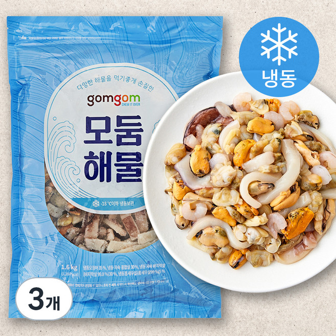 곰곰 모둠해물(냉동), 1.6kg, 3개
