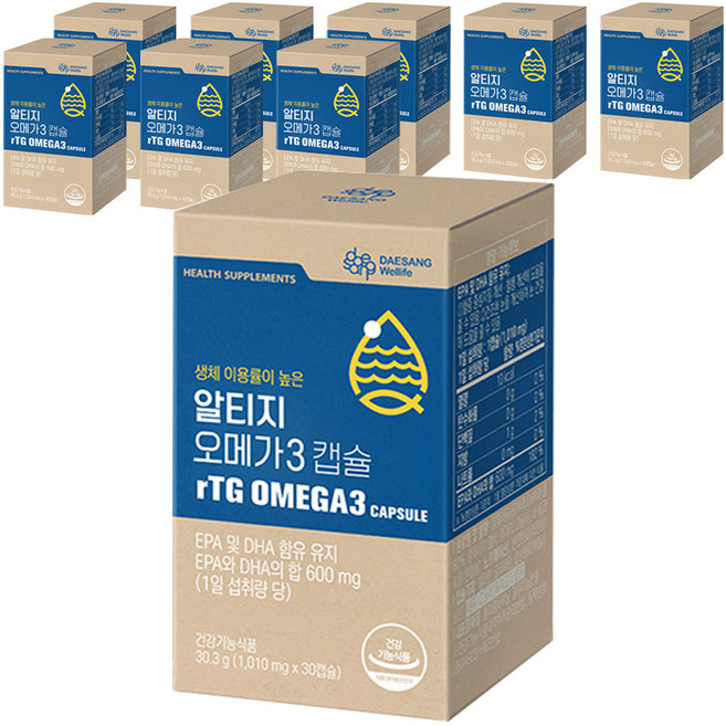 대상웰라이프 알티지 오메가3 캡슐 25.8g, 30정, 9개