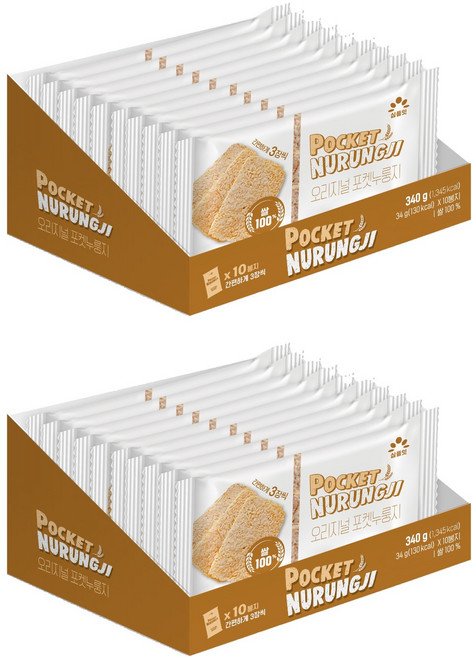 심플잇 오리지널 포켓누룽지, 34g, 20개