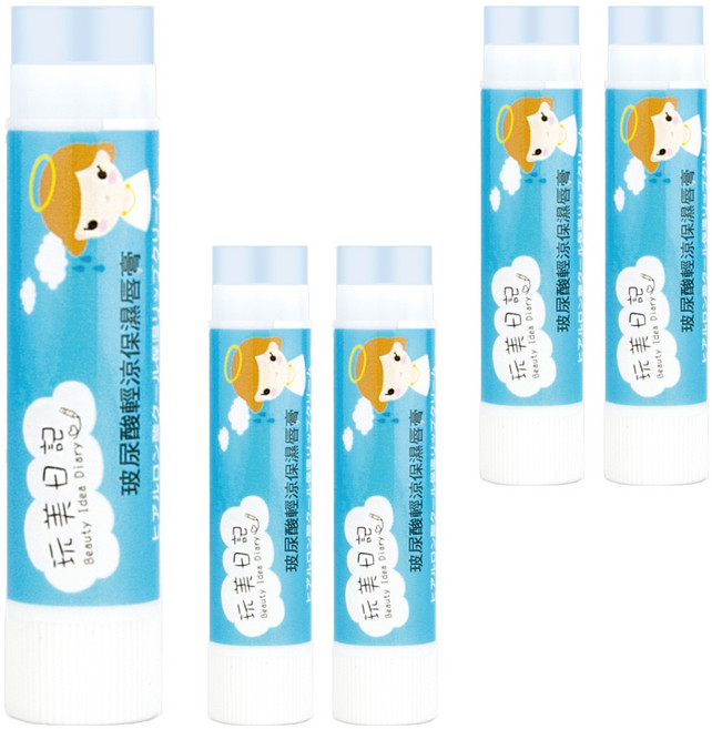 玩美日記 玻尿酸輕涼保濕唇膏, 保濕輕涼感, 5g, 5支