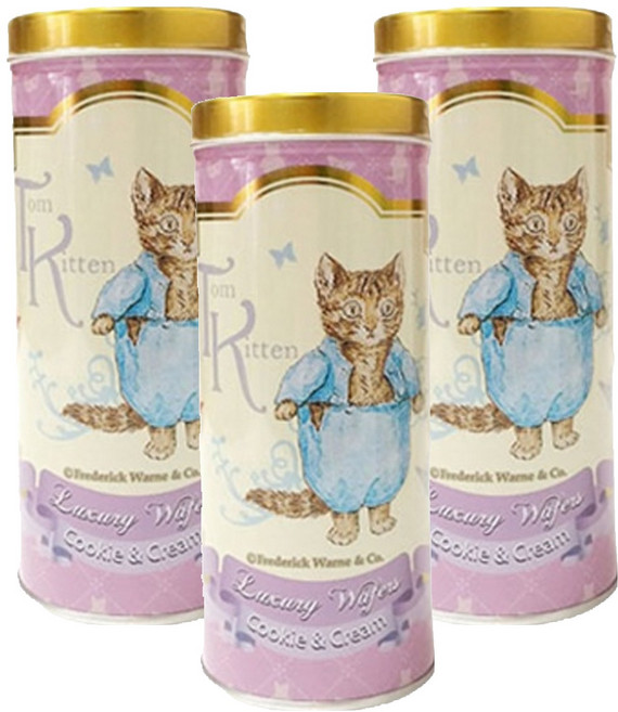 PETER RABBIT 比得兔 捲心酥 淇淋巧酥口味, 100g, 3罐