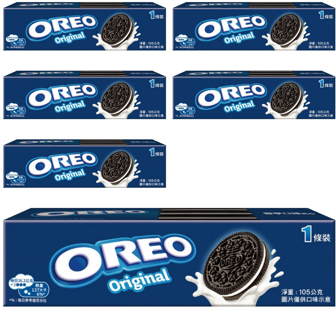 OREO 奧利奧 夾心餅乾 香草口味, 105g, 6盒