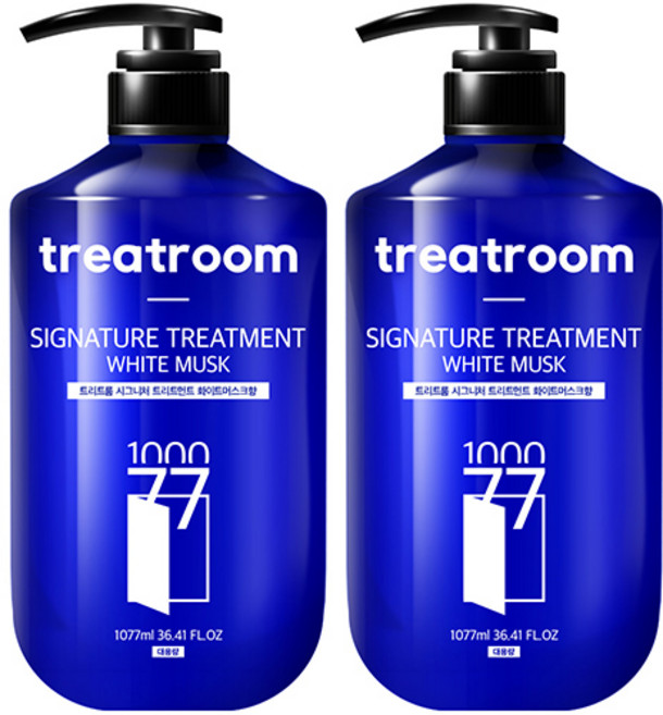 트리트룸 시그니처 대용량 트리트먼트 화이트머스크향, 1.077L, 2개