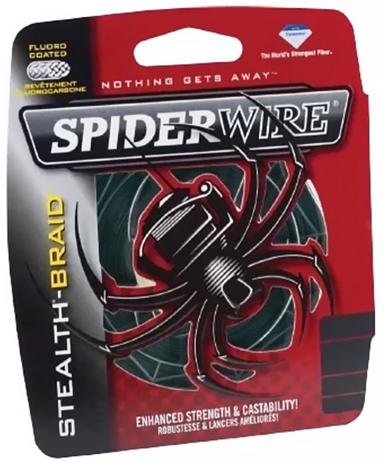 SPIDERWIRE 蜘蛛霸 Stealth-Braid 釣線 編織線 PE線 300YD 10lb, 自然綠, 1個