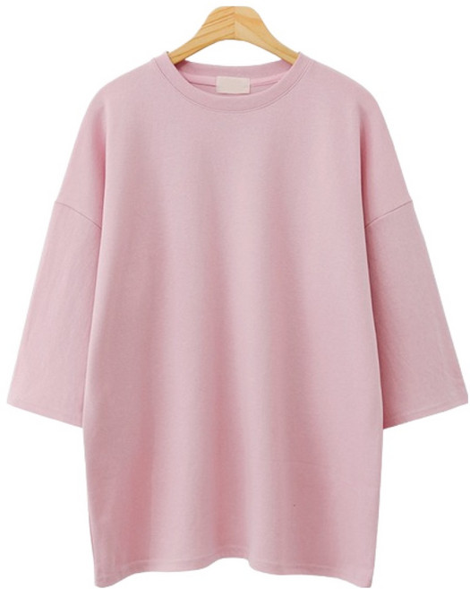 엠엔씨 남녀공용 오버핏 7부티셔츠 MDLT366DE