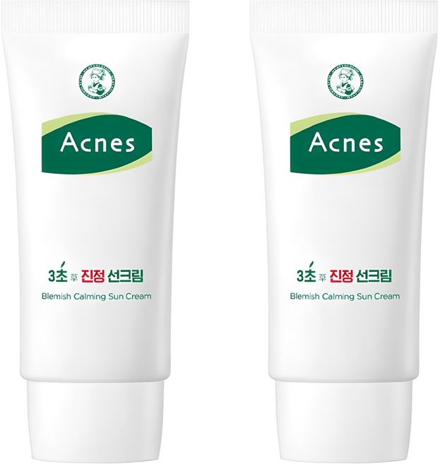 아크네스 3초 진정 선크림 SPF50+ PA++++, 50ml, 2개