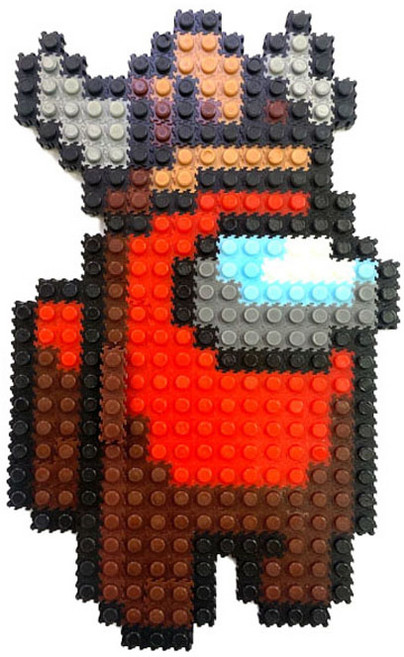 블럭통 디폼블럭 어몽어스브롤 스타즈쿠키런킹덤 슈퍼마리오 동물의숲 만들기세트, 9-25 바이킹(레드), 1개