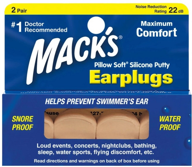 MACKS DREAMWEAR 美國 成人矽膠耳塞 膚色, 4個, 1盒