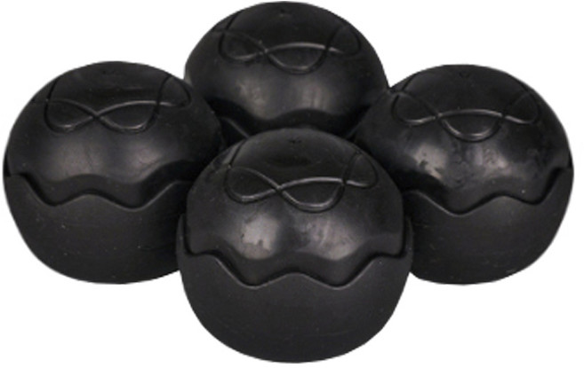 쿠션감이 있는 캠핑의자 볼캡 발 커버 세트, 블랙, 1세트