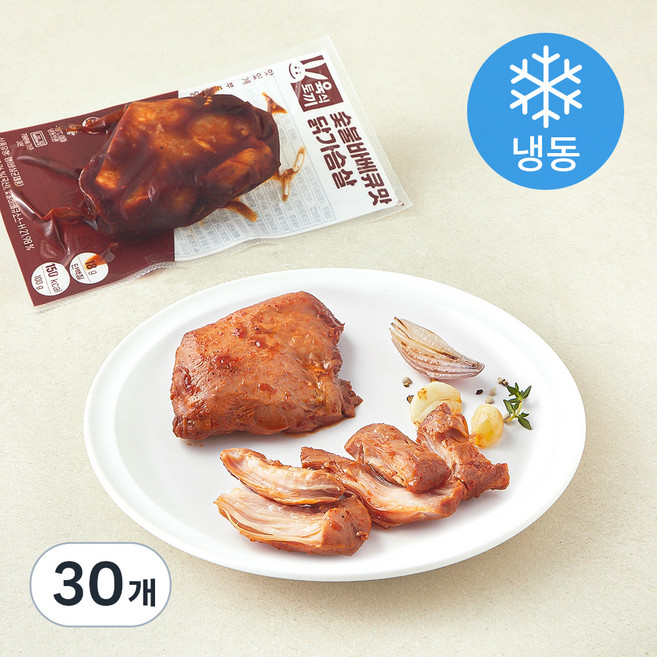 육식토끼 숯불바베큐맛 닭가슴살 (냉동), 100g, 30개, 1개입